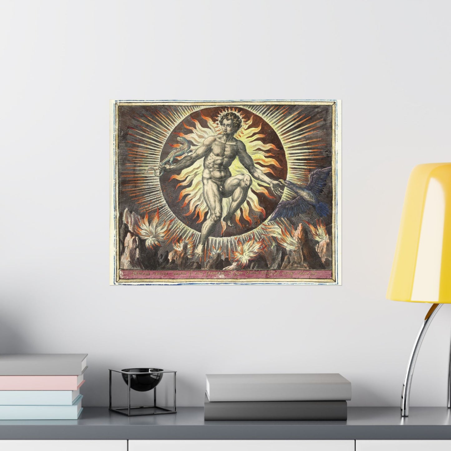 Helios Personification of Fire – 1580s Engraving by Maerten de Vos & Adriaen Collaert – Mythological Element Print