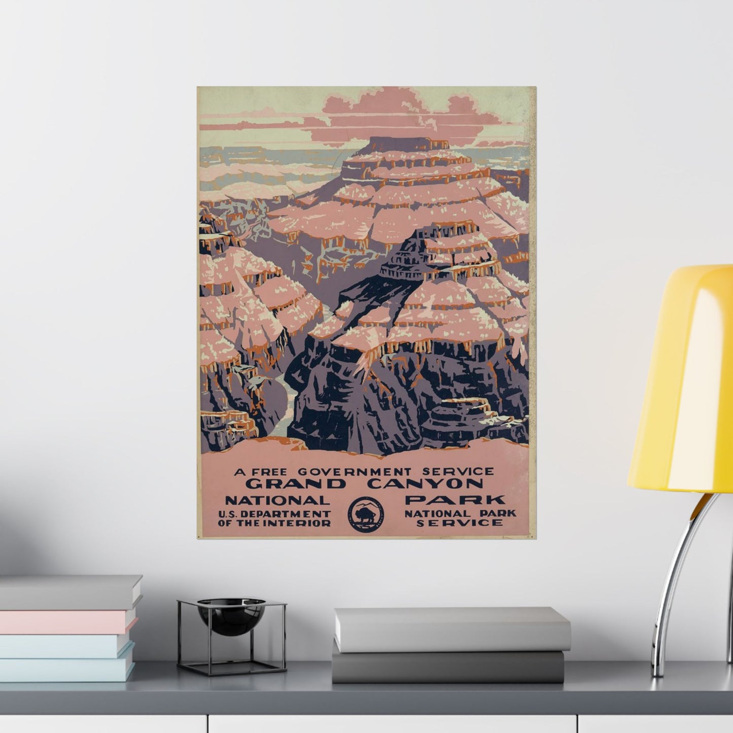 Grand Canyon WPA Poster, 1930s National Park Print, Vintage Landscape by C. Don Powell 18x24