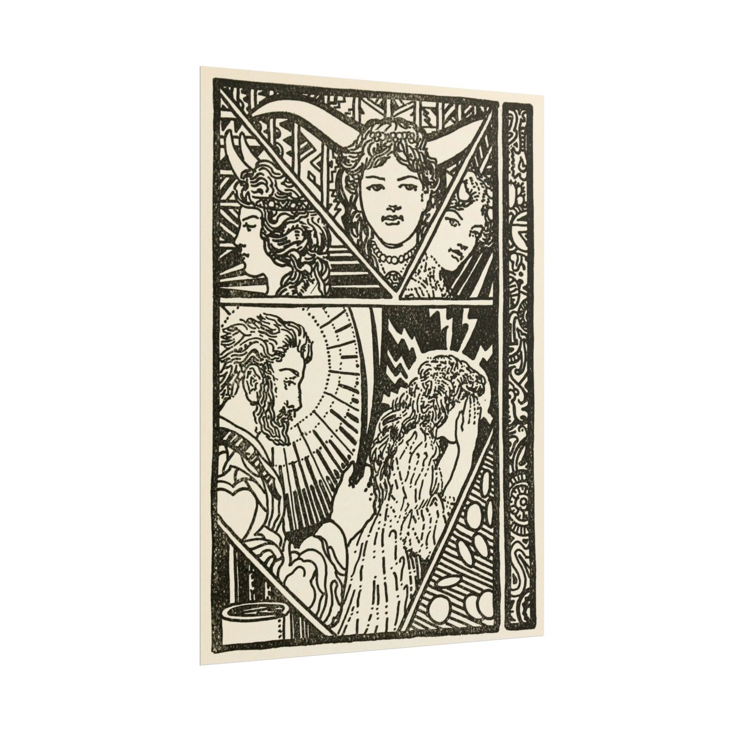 She Is Under an Evil Enchantment – 1922 Art Nouveau Fairy Tale Illustration – Finnish Folklore Print by Jay Van Everen