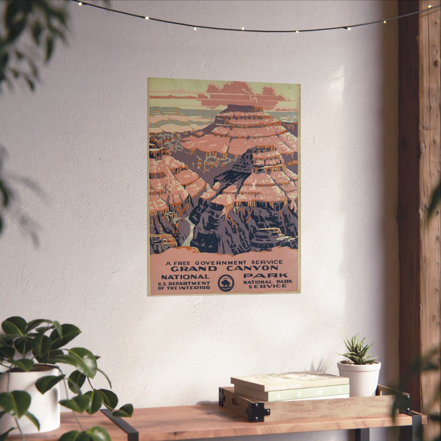 Grand Canyon WPA Poster, 1930s National Park Print, Vintage Landscape by C. Don Powell 18x24