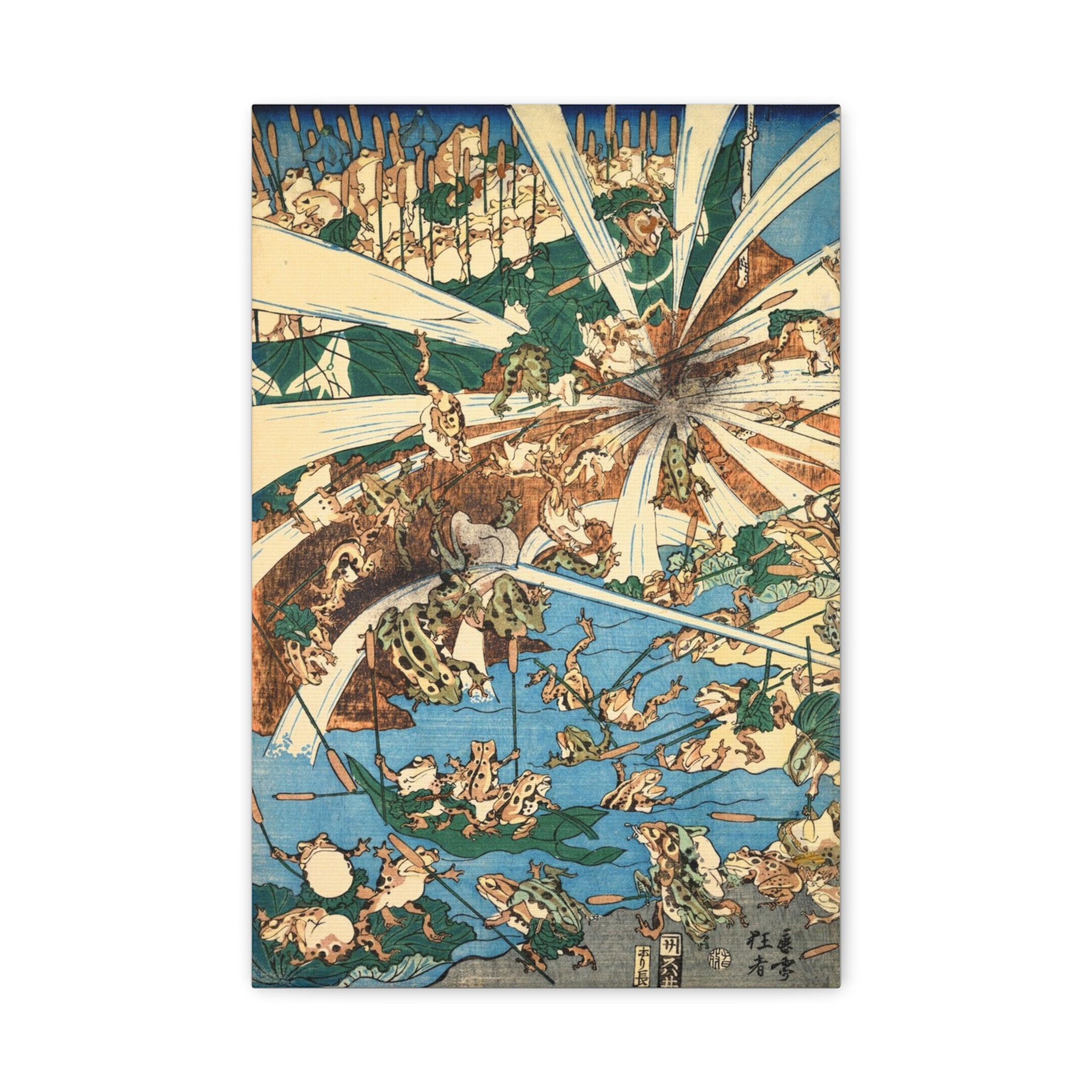 omoba T 舟の絵 Tsukioka - Meiji13th) (1880, Boat Sinking a from Leaps Yoshitsune 絵画