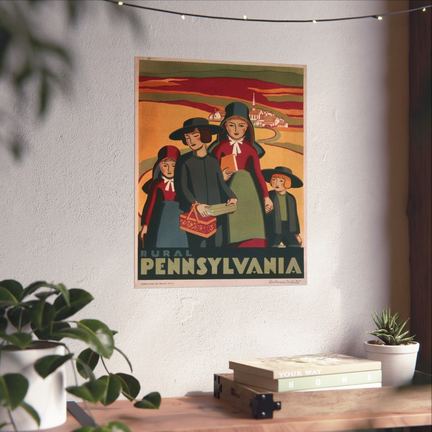 Rural Pennsylvania WPA Poster, 1930s Americana by Katherine Milhous, Folk Life & Heritage Print 20x30