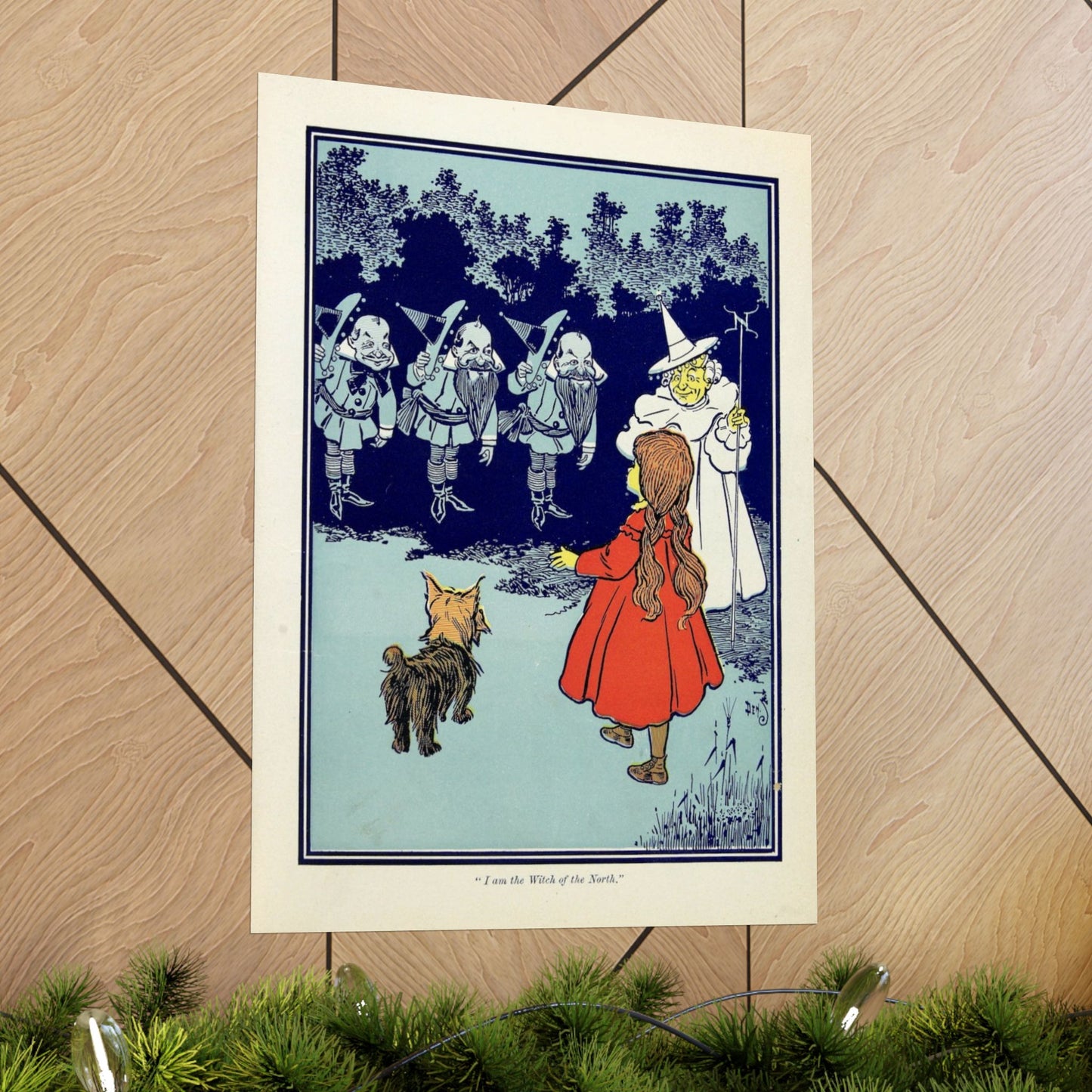Dorothy Meets the Witch, 1900 Wizard of Oz Illustration by W. W. Denslow Vintage Storybook Print