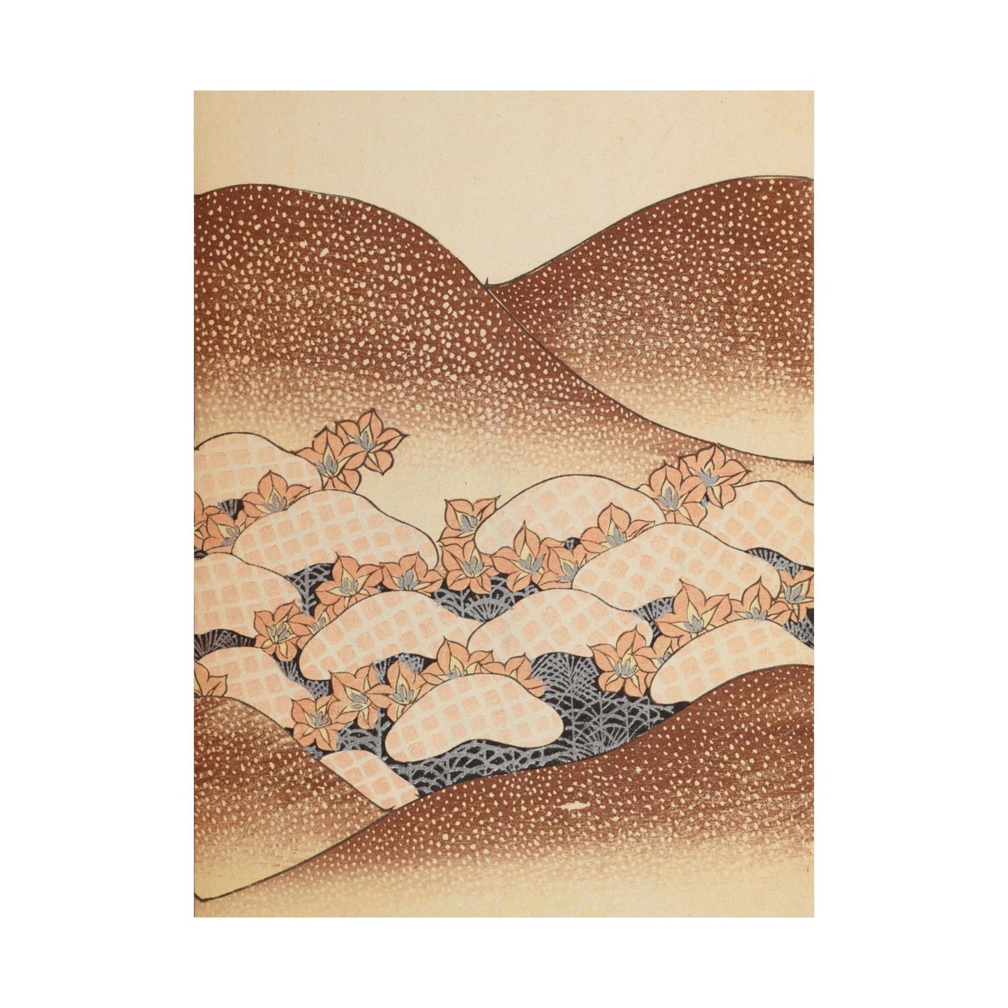 Art Nouveau Japanese Textile Design – 1902 Shin-Bijutsukai Print – Vintage Botanical Pattern Poster