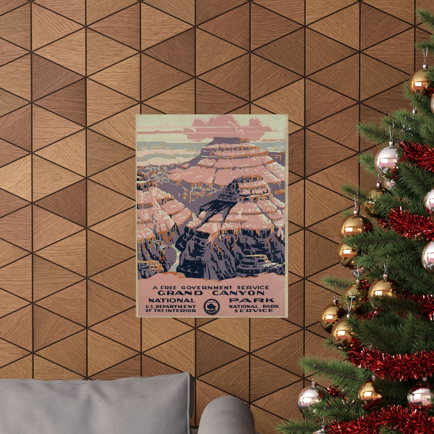 Grand Canyon WPA Poster, 1930s National Park Print, Vintage Landscape by C. Don Powell 18x24