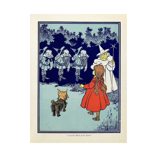 Dorothy Meets the Witch, 1900 Wizard of Oz Illustration by W. W. Denslow Vintage Storybook Print